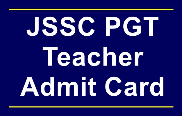 Jssc Pgt Teacher Admit Card Download